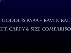 Goddess Kyaa height comparison raven rae