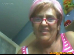 LuckySon - Granny, 60+ yo, shows herself on webcam! Amateur!