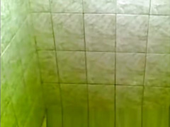 Mature woman spied in the showers