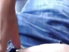 Hot slut fucked and creampied inside the car