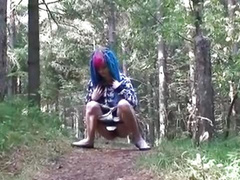 punk girl with period pad pissing 2