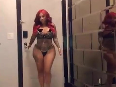 Brittanya Razavi playing with her new toys