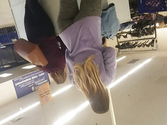 Gray yoga ass in thrift store