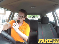 Fake Driving School Busty blonde learner fucks instructor