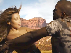 kim kardashian - topless in music video