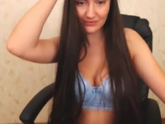 Super Sexy Long Haired Hairplay, Striptease and Masturbating, Long Hair