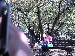 dick flashing masturbation in park in nice lady.