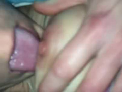 Watch this horny bitch suck her nipples