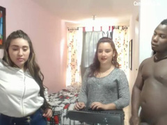 PARTY ON A BBC, 3 TEENS SHARE A BLACK COCK