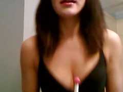 Electric toothbrush pussy fucking with crazy teen