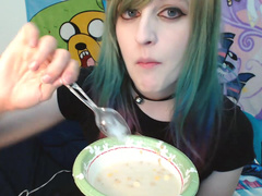 BabyZelda EAT CEREAL With Me Virtually OM NOM NOM in private premium video