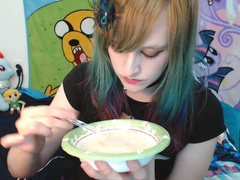 BabyZelda EAT CEREAL With Me Virtually OM NOM NOM in private premium video
