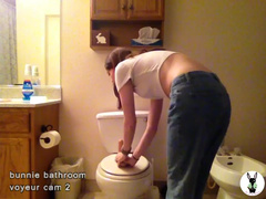 Bunnie-Hughes Hidden Cam Teens Bathroom in private premium video