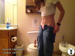 Bunnie-Hughes Hidden Cam Teens Bathroom in private premium video