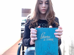 Andreza - Sweet Teen Reading Is A Pleasure in private premium video