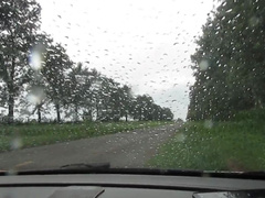 Andreza - Sweet Teen Masturbation On The Road With Rain in private premium video
