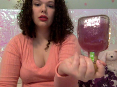 Curvesandkinkfux Relaxing Glitter Bottle And Breast Play  in private premium video