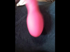 Squirting in my leggings from my pink dildo