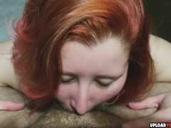 Chubby Redhead Doing A Deepthroat