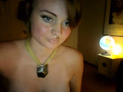 Fanny showing her tits on Skype
