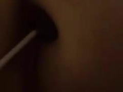 Delicious Lollypop fucking her ass arse hole and tasting it!