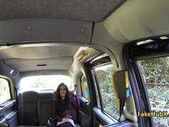 Taxi driver jizzed gals face outdoors