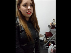 Whore in thigh high boots in office 1