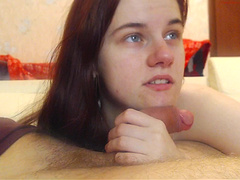 Couple Big clit labia bj red russian 1