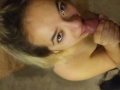 Chubby college slut giving me great head