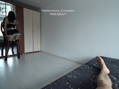Veronika Charm -  horny maid fuck and blowjob