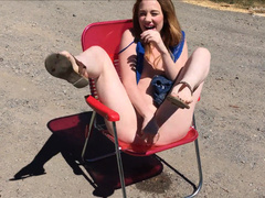 GingerSpyce - RISKY Public Teen SQUIRT - Road Trip 2018