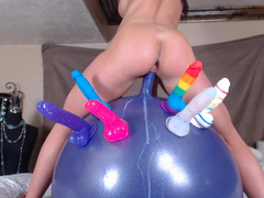 BrittanyBaby18 - Teen takes her HOPPER BALL to the bed