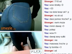Polish very hot teen helps to cum at omegle