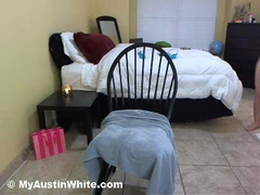 Austinwhite chair dildo ride in private premium video
