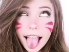 Cutest woman ever? Belle Delphine D.Va cosplay ahegao face