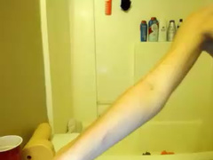 Tinyprincess18 plays with giant dildo in bath in webcam show 2016 May 30 065558