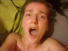 Petite babe choked while fucking hard - crying orgasm