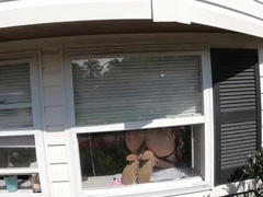 Must Watch!!! Sexy wet milf caught by mailwoman having a dildo orgasm!! :)