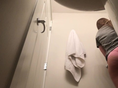 STUNNING 18 year old hidden cam under sink for shower