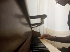 BBC Pianist Strips and Jerks off and Cums