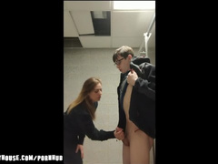 She Sucks off a Stranger in Public Bathroom in Order to get Answers