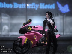 Skyrim a Motorcycle Catsuit Woman came to a Monster Hotel
