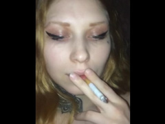 Girl Smokes in the Bathroom (elena Chicha)