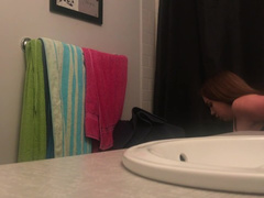 HIGH SCHOOL HOTTIE Caught on Hidden Camera in Bathroom for Shower