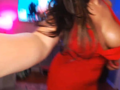Ariana Gray Sexy Red Dress Show