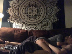 Hot Couple Fuck on the Couch while no one's Home