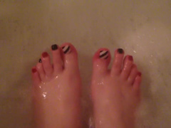 Splashing and Playing with my Feet in Soapy Bath Water