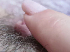 Extreme Close up on my Hairy Big Clit Pussy