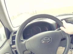 Spontaneous Deep Blow Job while Driving a Car and Cum Play 60FPS