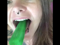 Sucking on Popsicle